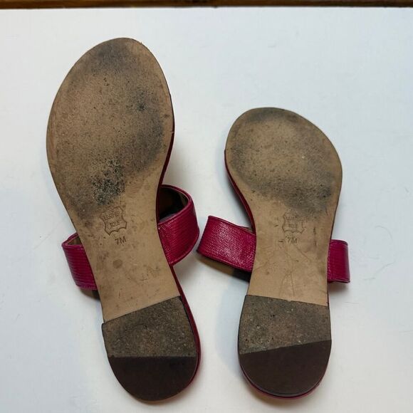 Tory Burch Pink Orange Kira Thong Sandals Sz. 7 - Picture 3 of 7